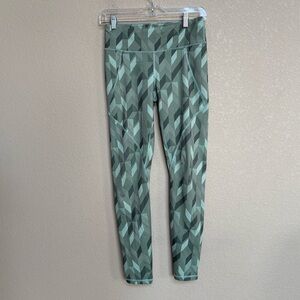 Patagonia Centered Tight Leggings‎ Green Gray Geometric Print Women’s Small